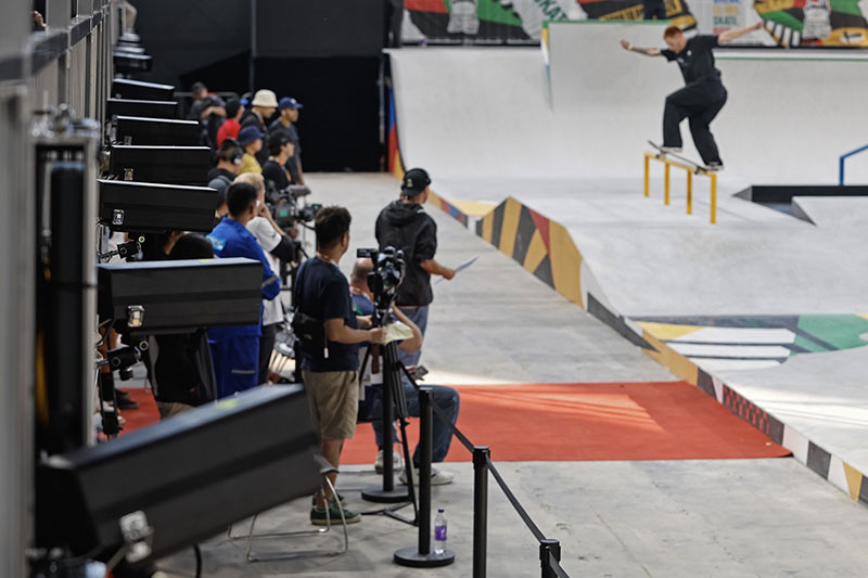 Alibaba Cloud was testing multi-camera replay service at the skateboarding venue at Olympic Qualifier Series in Shanghai