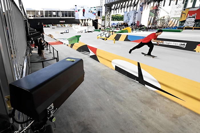 Alibaba Cloud was testing multi-camera replay service at the skateboarding venue at Olympic Qualifier Series in Shanghai